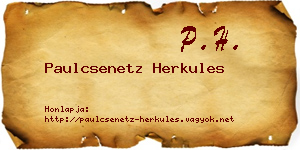Paulcsenetz Herkules névjegykártya